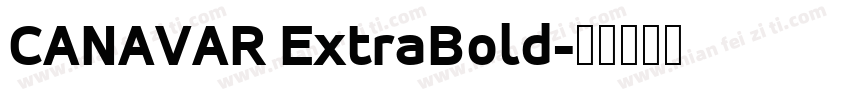 CANAVAR ExtraBold字体转换